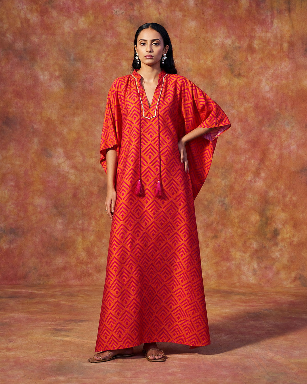 Serene Kaftan <br> Kaftan with Tassel Neckline