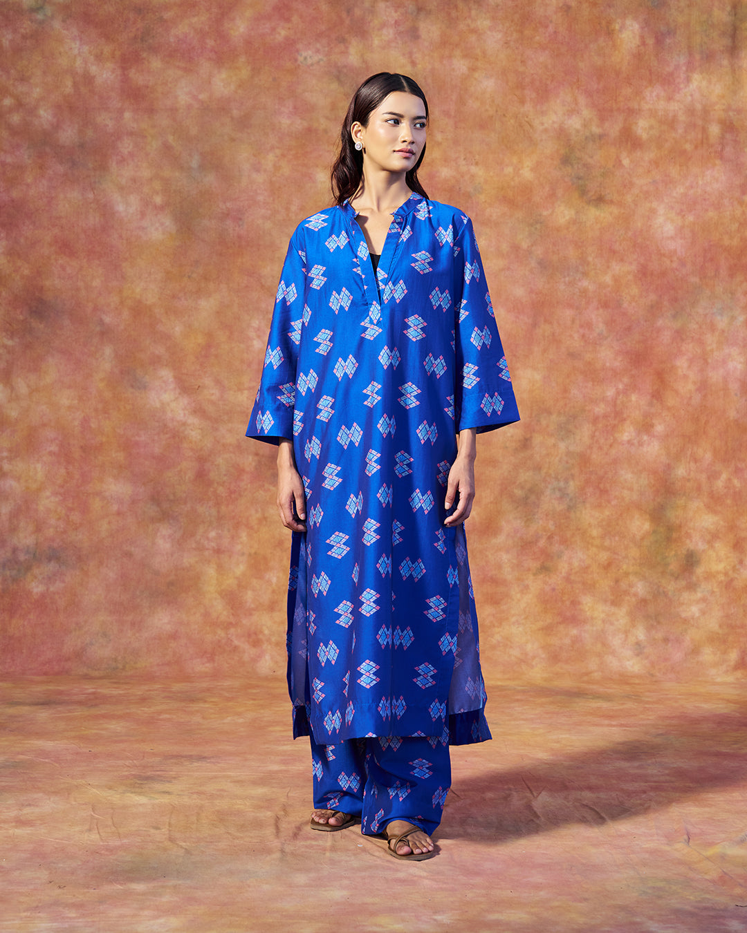 Ziya Set <br> Women's Long Tunic Set with Straight Pants