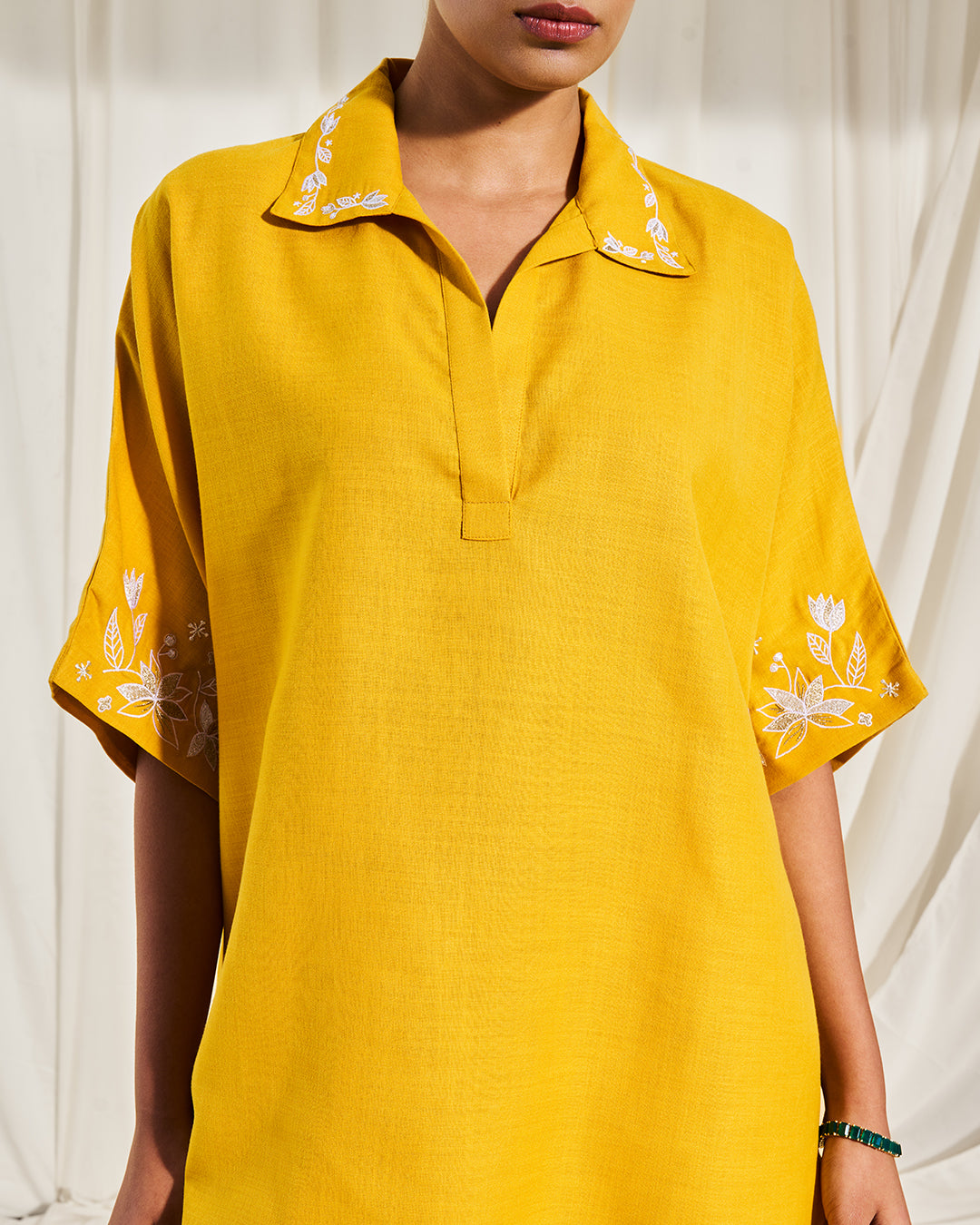 Soft Moss – Muse Set <br> Women's Embroidered Cotton Co-ord Set