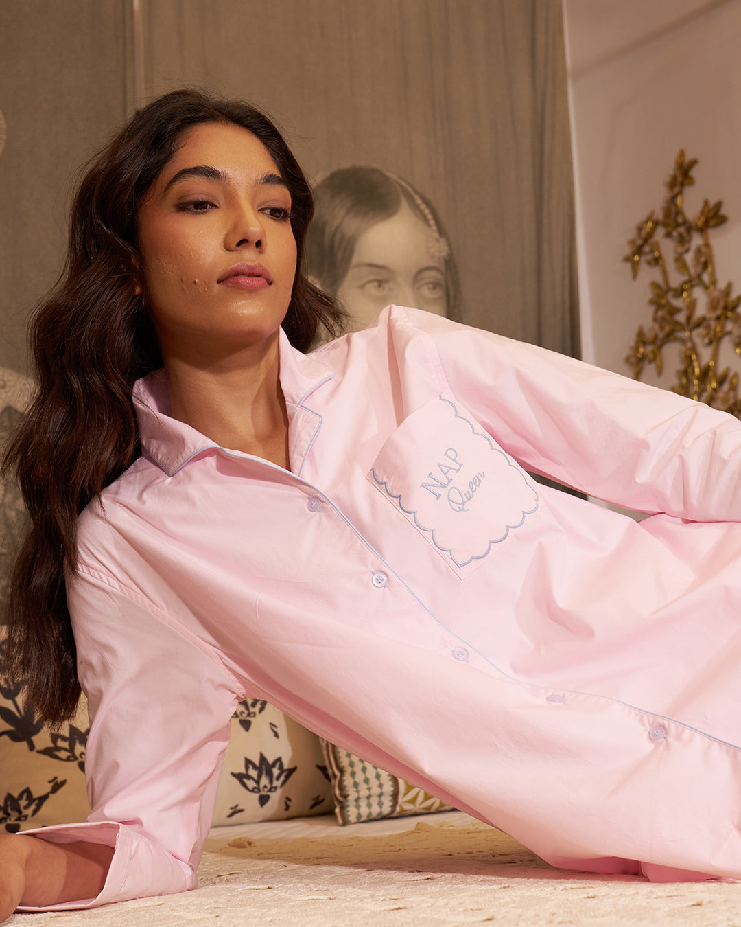 Siesta Embroidered Pajama Set