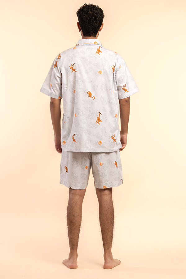 Banana Bandits Cotton Notched Shorts Set