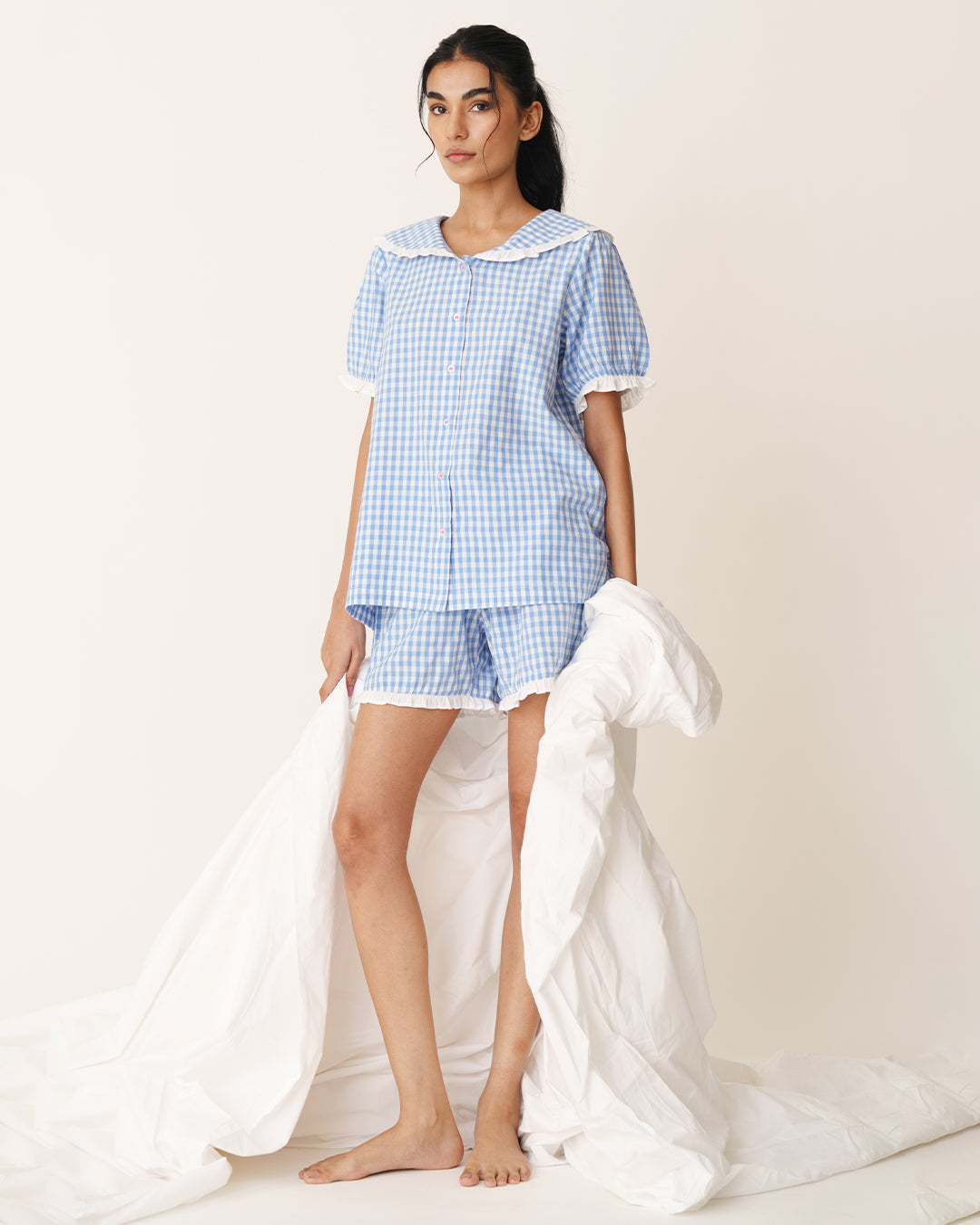 Daybreak - Picnic Set <br> Women’s Cotton Gingham Shorts Set