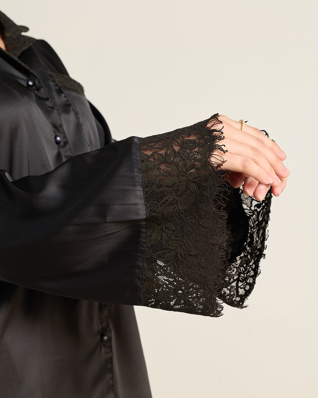 Ebony Satin Relaxed Pyjama Set