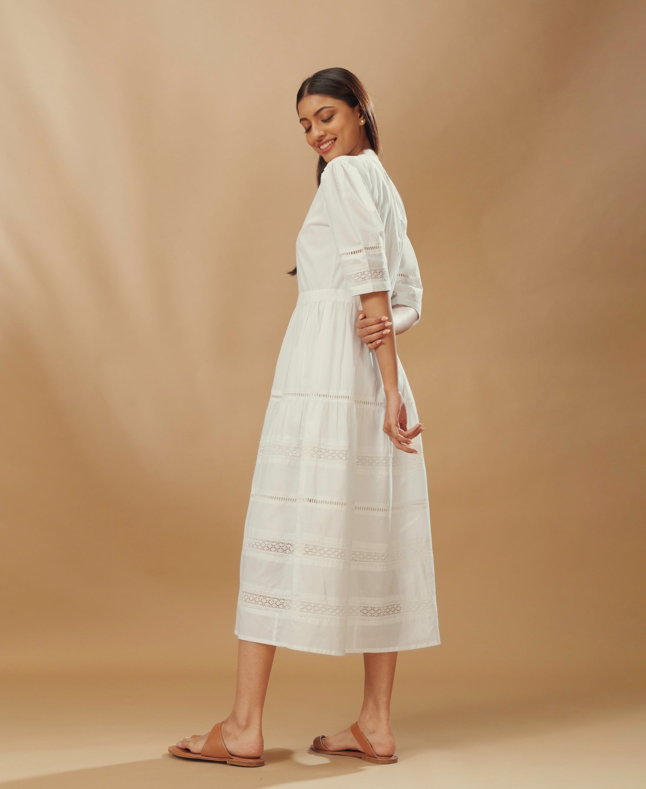 Aurela - Tiered Lace Dress