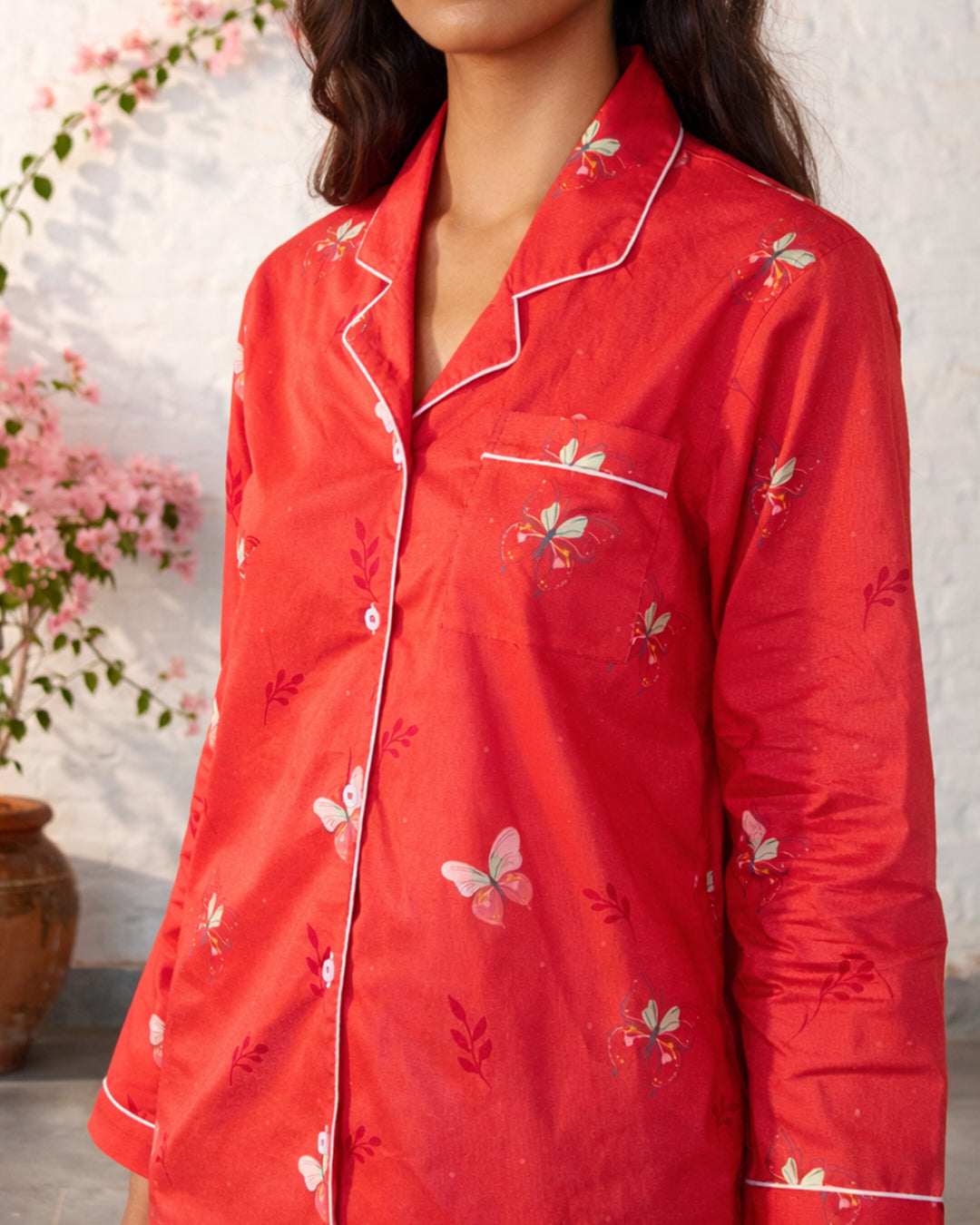 Flutter - Everyday Set<br>Women’s Cotton Notch Collar Pajama Set