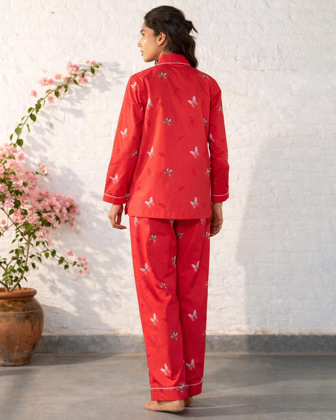 Flutter - Everyday Set<br>Women’s Cotton Notch Collar Pajama Set