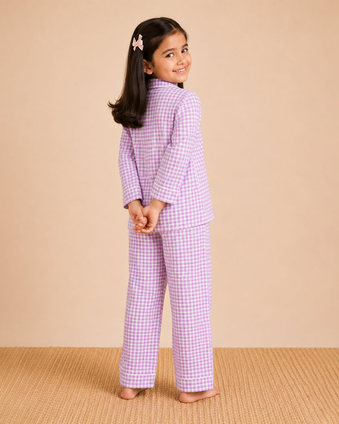 Dream Set <br> Kids Cotton Gingham Henley Pajama Set