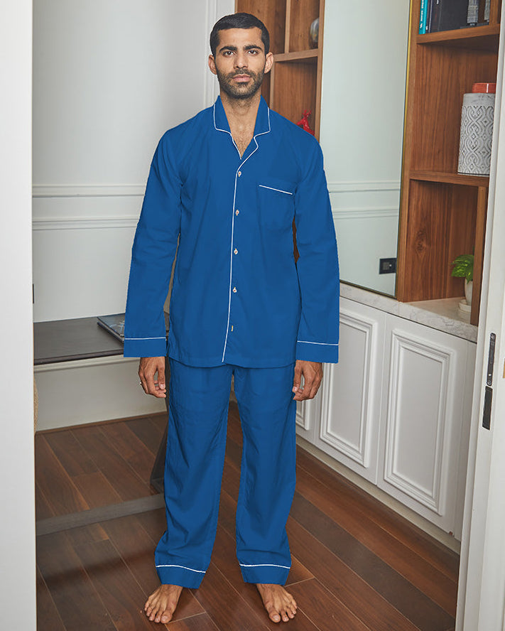Everyday Set<br>Men's Cotton Notch Collar Pajama Set