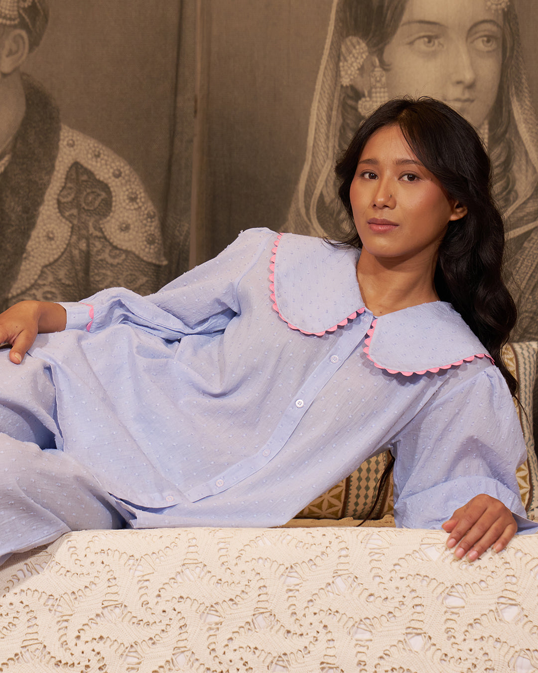 Sea Breeze - Keepsake Set <br> Women's Peter-Pan Cotton Pajama Set