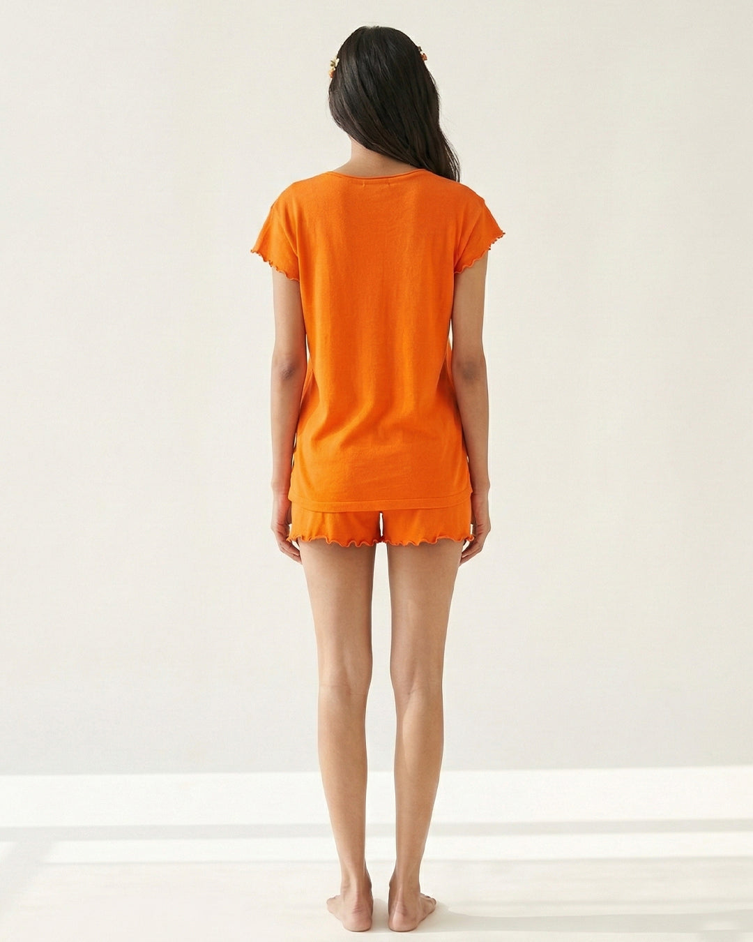 Popsicle - After Hours Set <br> Women's knit Rib Trim Shortie Set