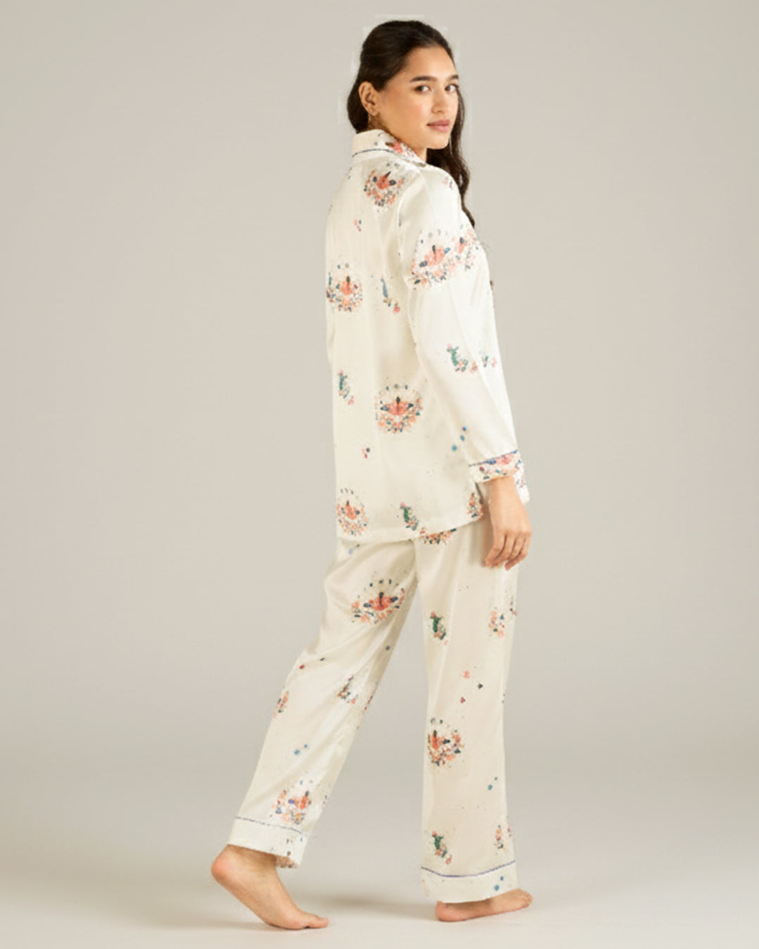 Edenscape Satin Notched Pyjama Set