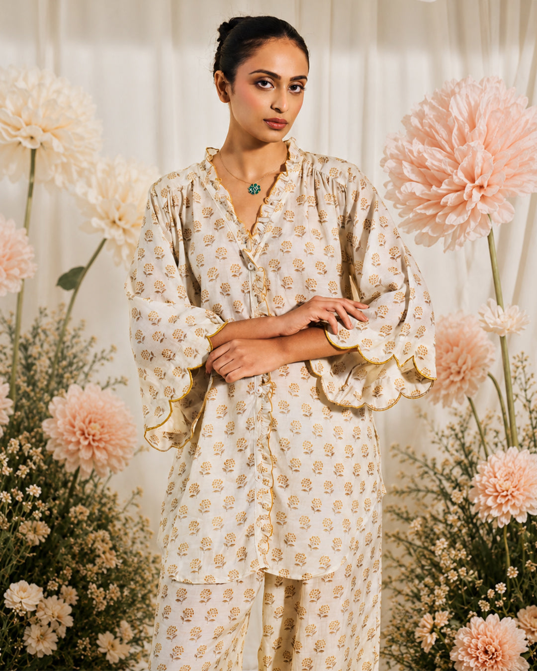 Meadow Set <br> Printed Ruffle Tunic Set