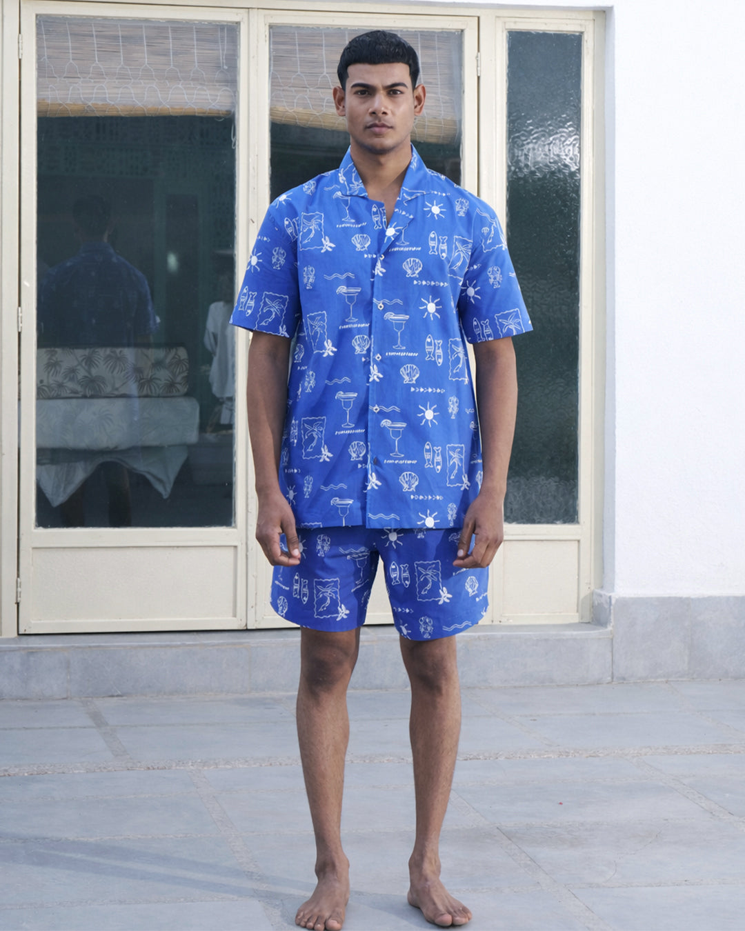 Lobster & Lime - Everyday Easy Set<br>Men's Cotton Notch Shorts Set
