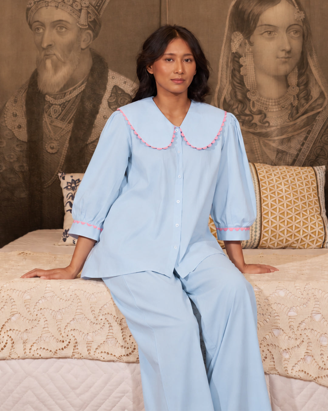 Keepsake Set <br> Women's Peter-Pan Cotton Pajama Set