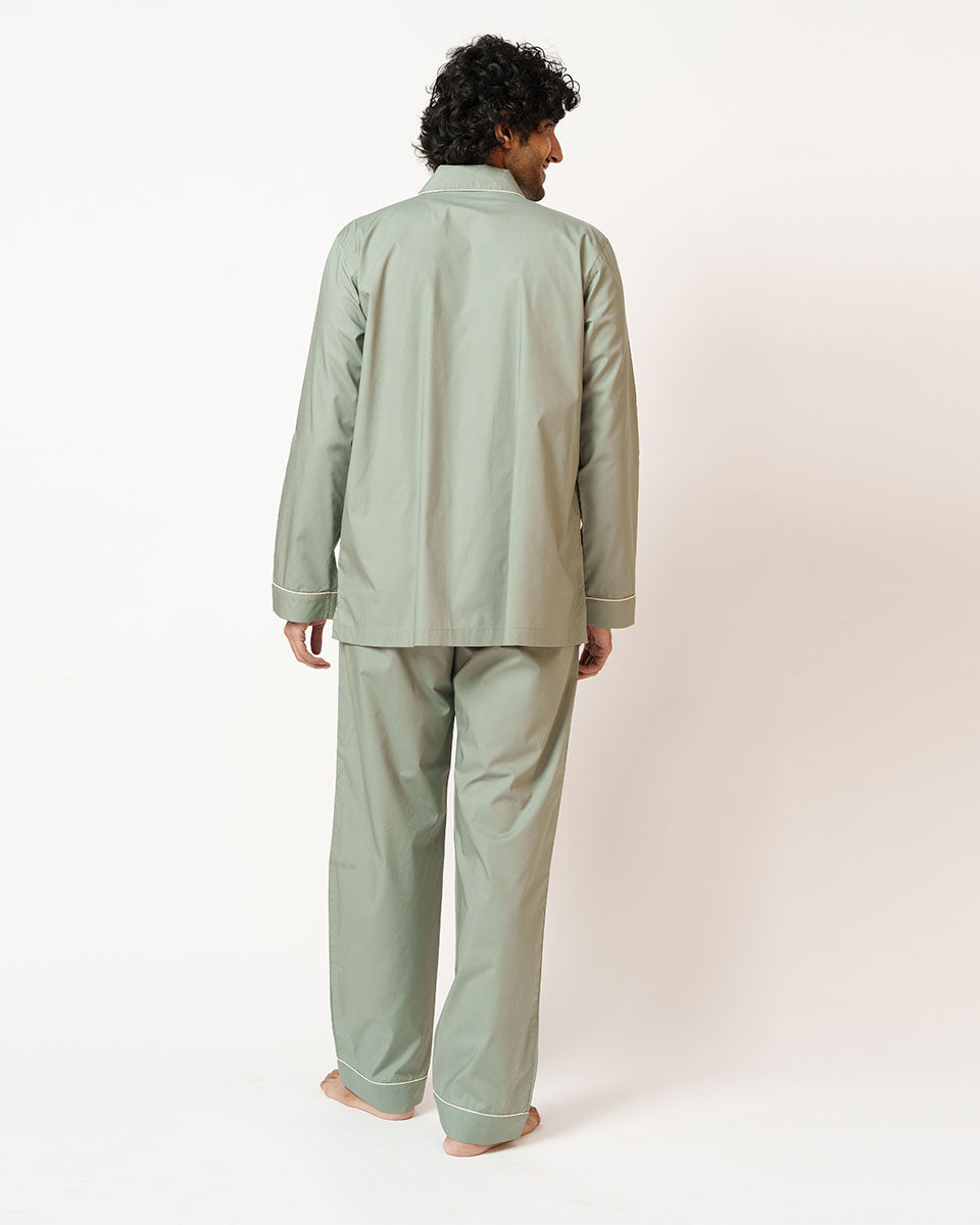Cotton Notched Pyjama Set