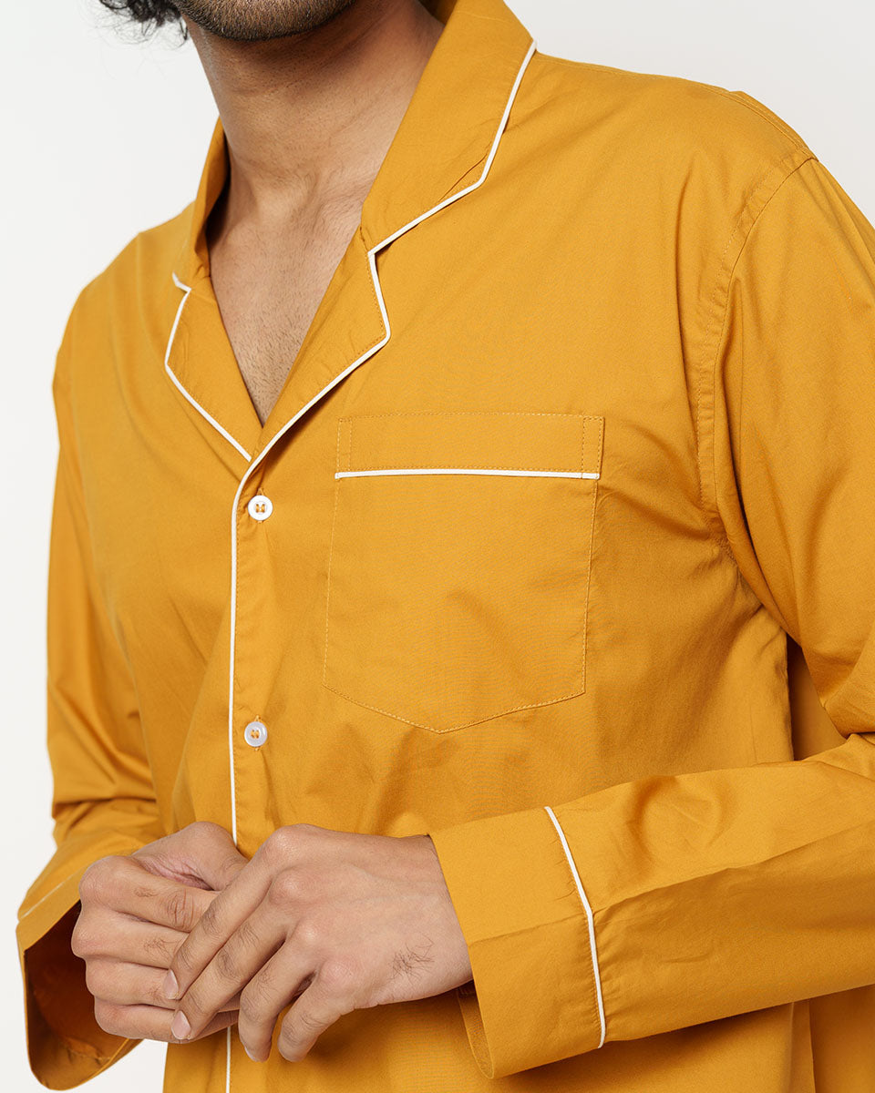 Cotton Notched Pyjama Set