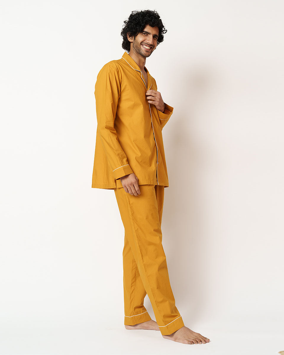 Cotton Notched Pyjama Set