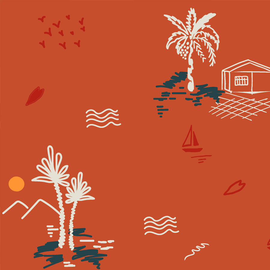 Rustic Shores Cotton Dip-Neck Sleep Dress