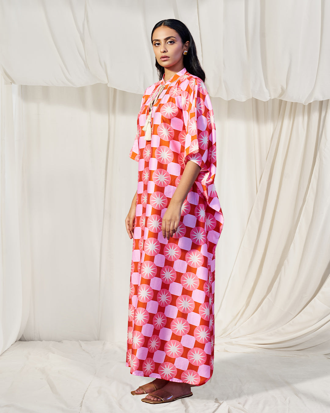 Serene Kaftan <br> Kaftan with Tassel Neckline