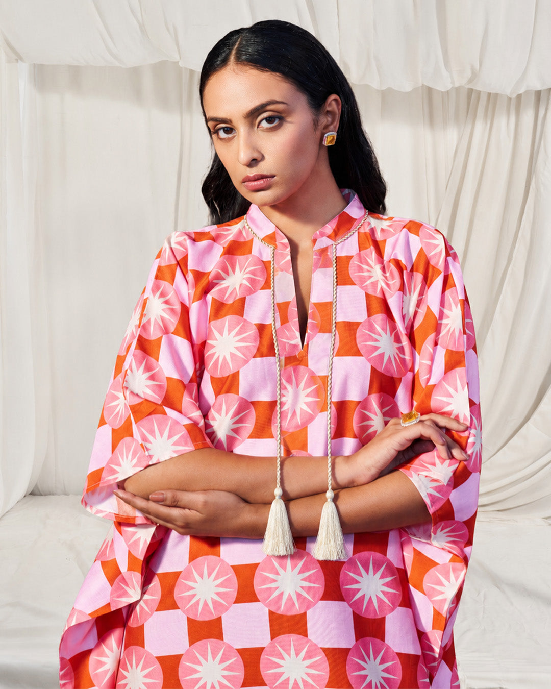 Serene Kaftan <br> Kaftan with Tassel Neckline