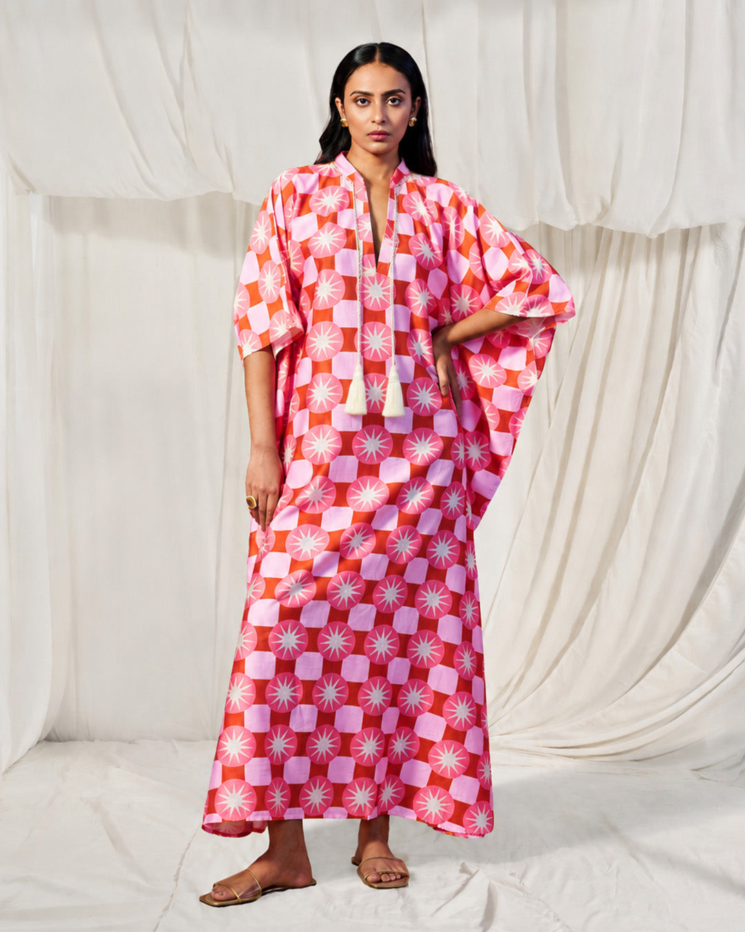 Serene Kaftan <br> Kaftan with Tassel Neckline