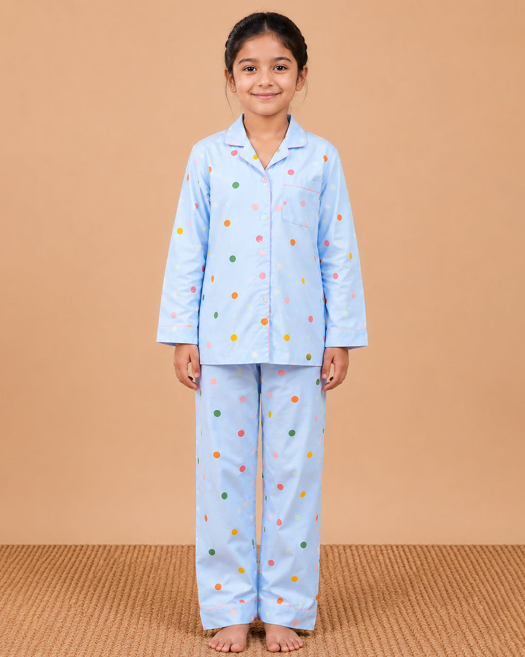 Sky Confetti - Everyday Set <br> Kids Cotton Notched Pajama Set