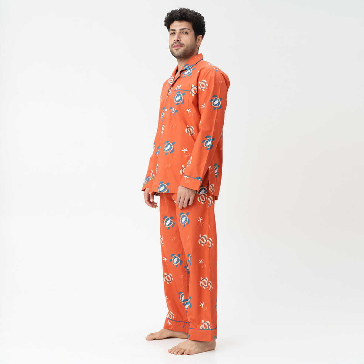 Turtle Tide Cotton Notched Pyjama Set