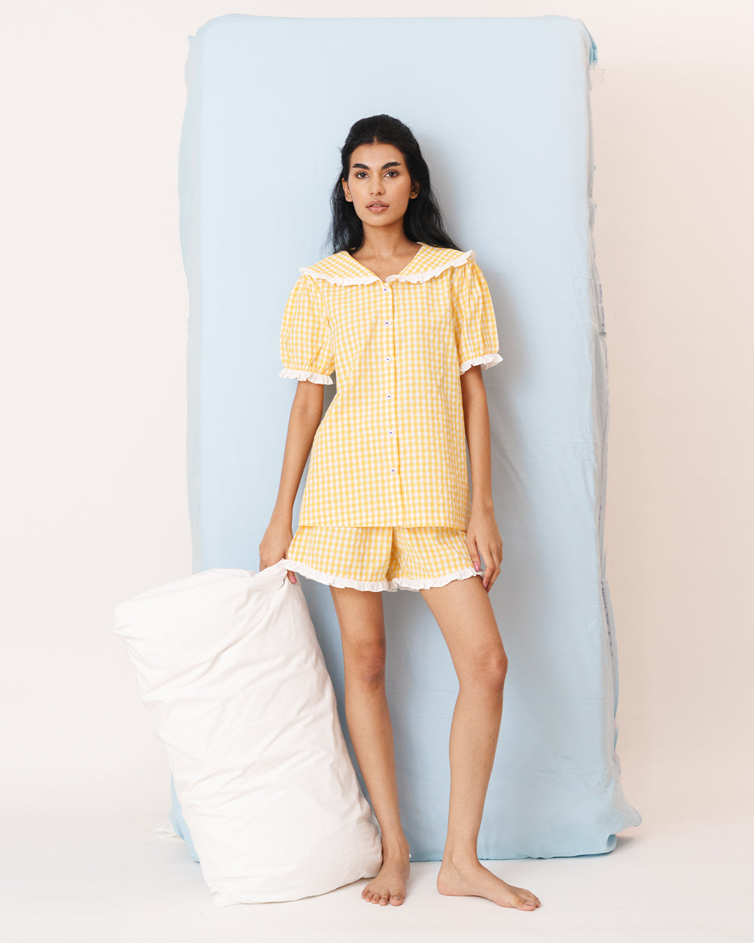 Sunwarm - Picnic Set <br> Women’s Cotton Gingham Shorts Set