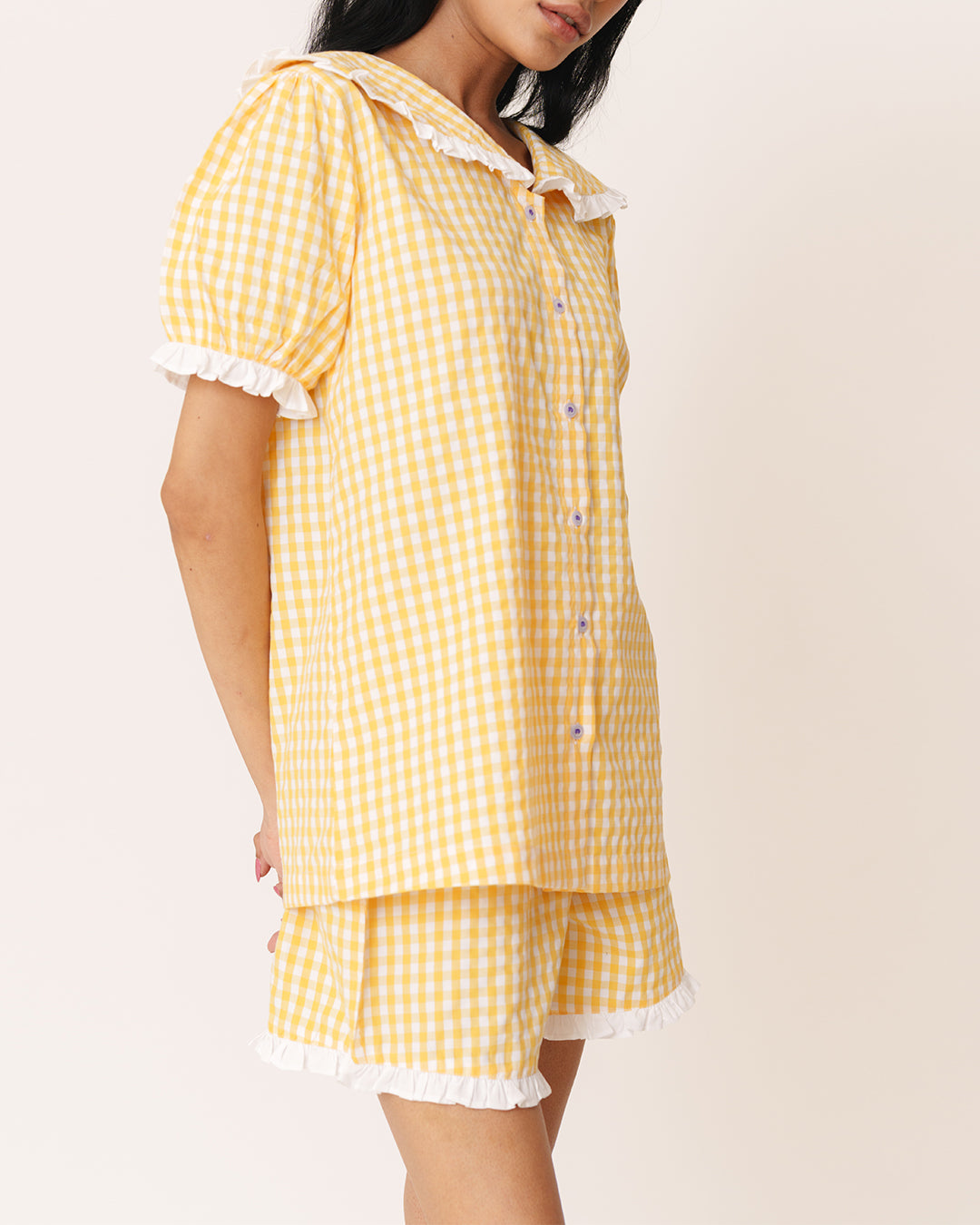 Sunwarm - Picnic Set <br> Women’s Cotton Gingham Shorts Set