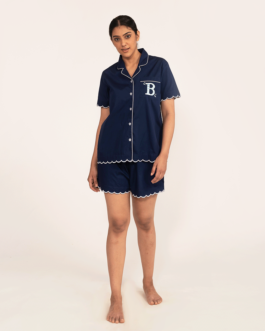 Blue Bell Scalloped Shorts Set