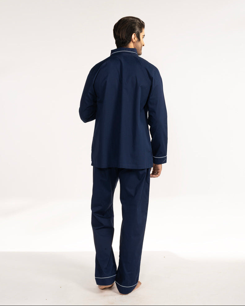 Blue Lagoon - Everyday Set<br>Men's Cotton Notch Collar Pajama Set