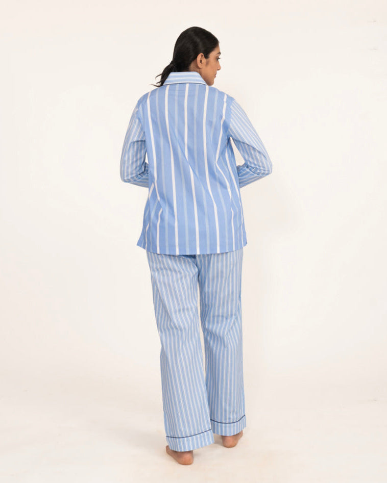 Oceanbreeze - Everyday Set<br>Women’s Cotton Notch Collar Pajama Set