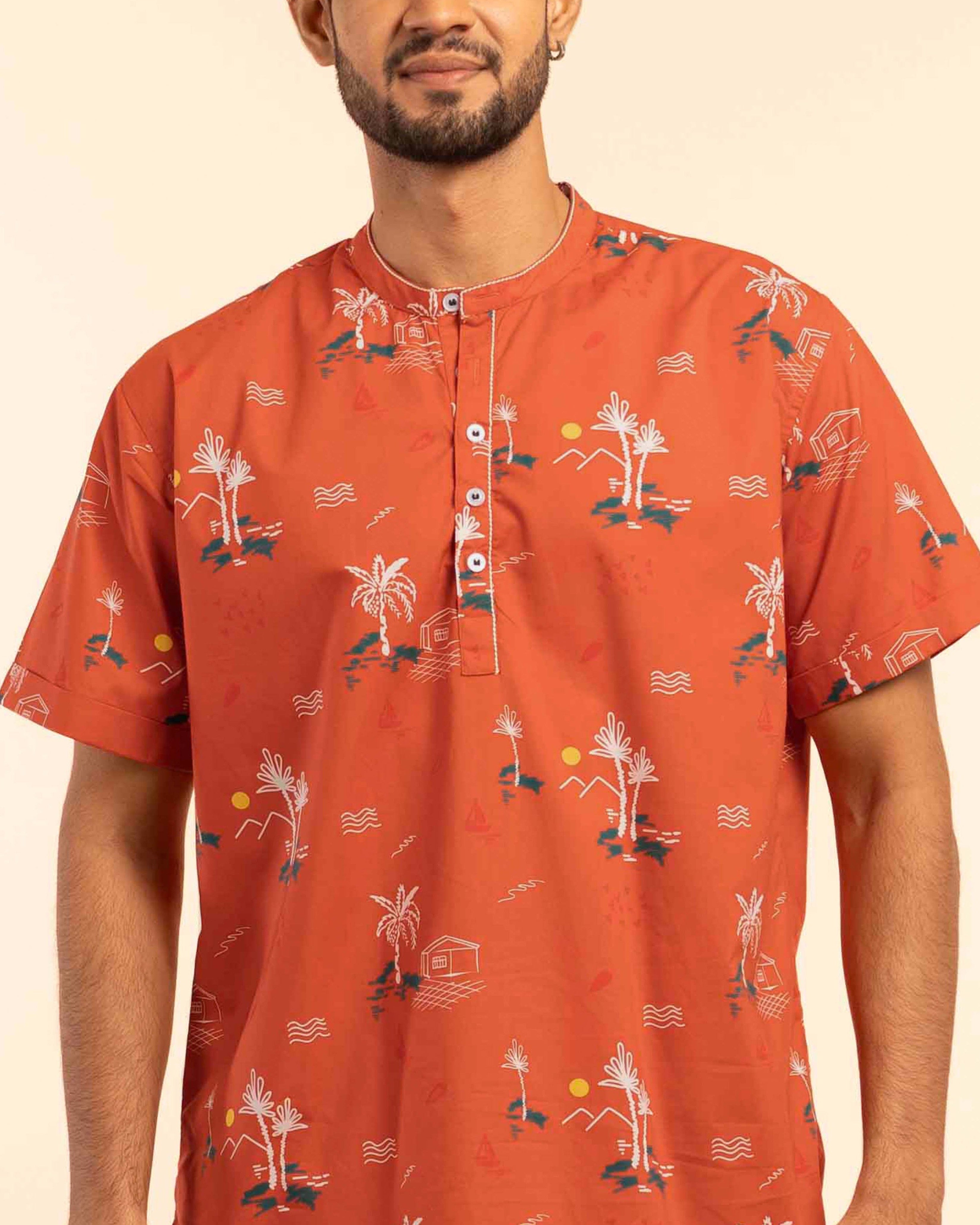 Rustic Shores Round Neck Pyjama Set