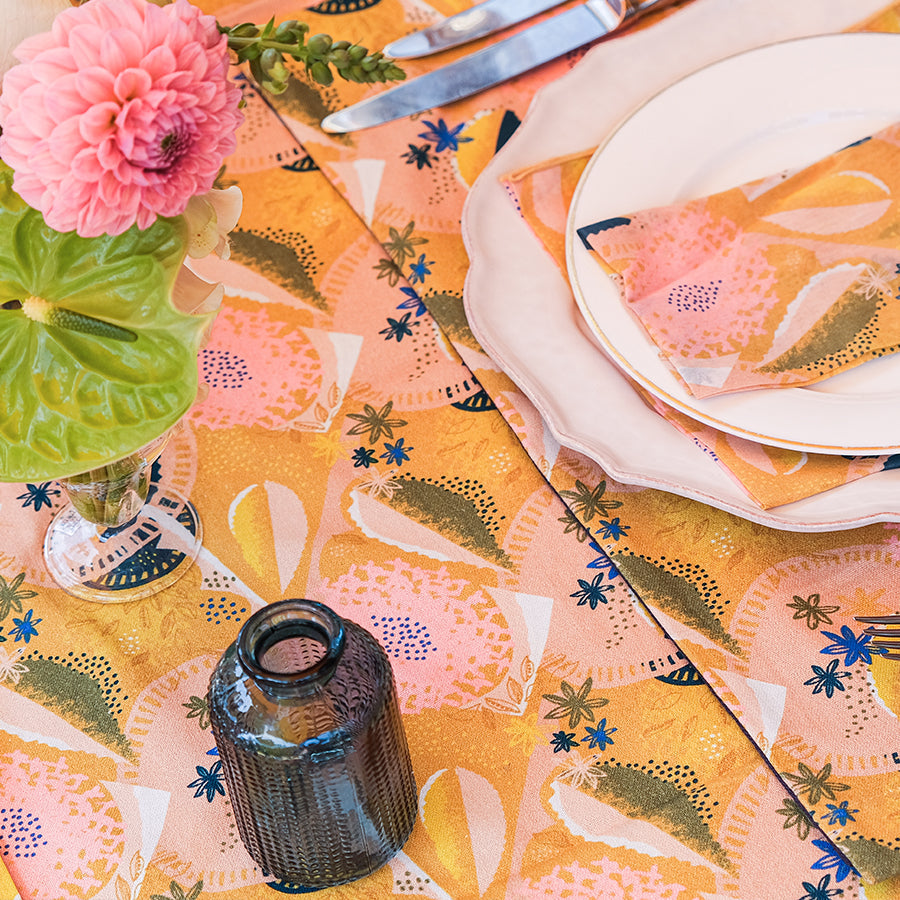 Dahlia Table Runner