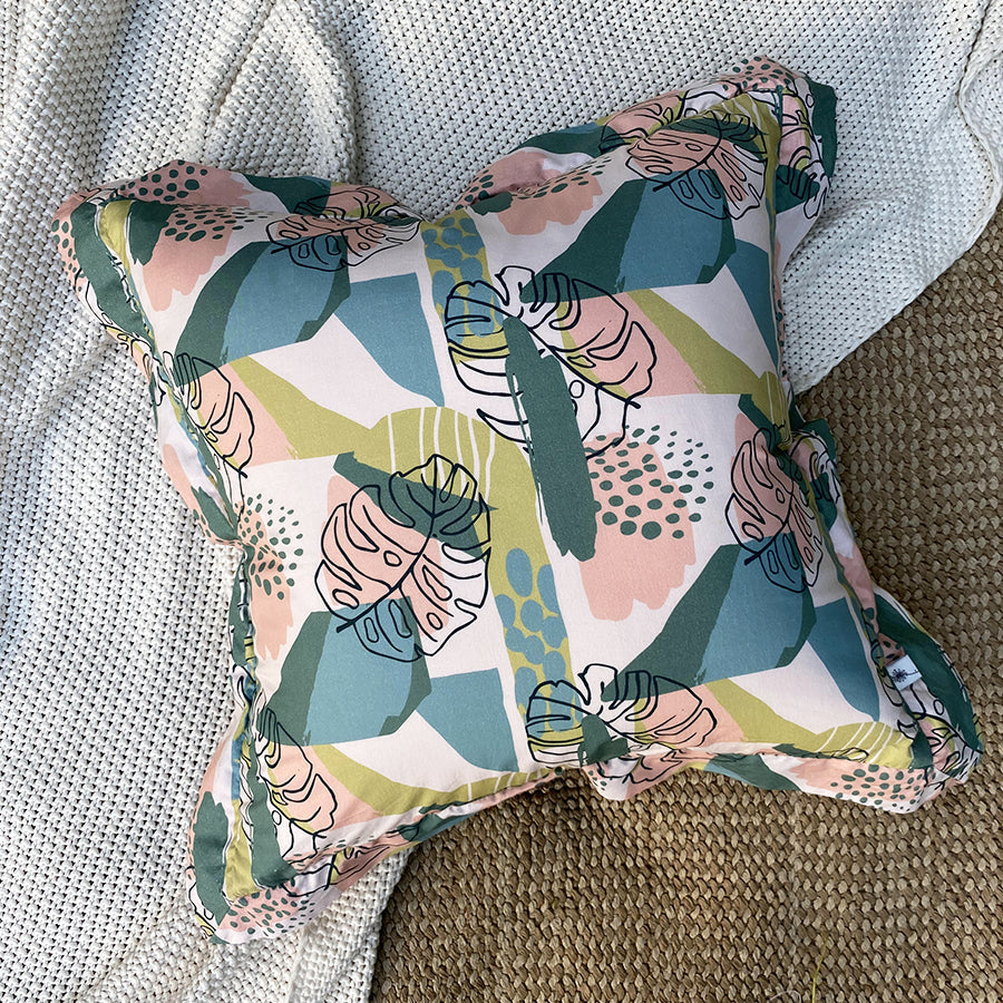 Dandelion -Tropical - Blush Pink - Cushion- Woven printed fabric