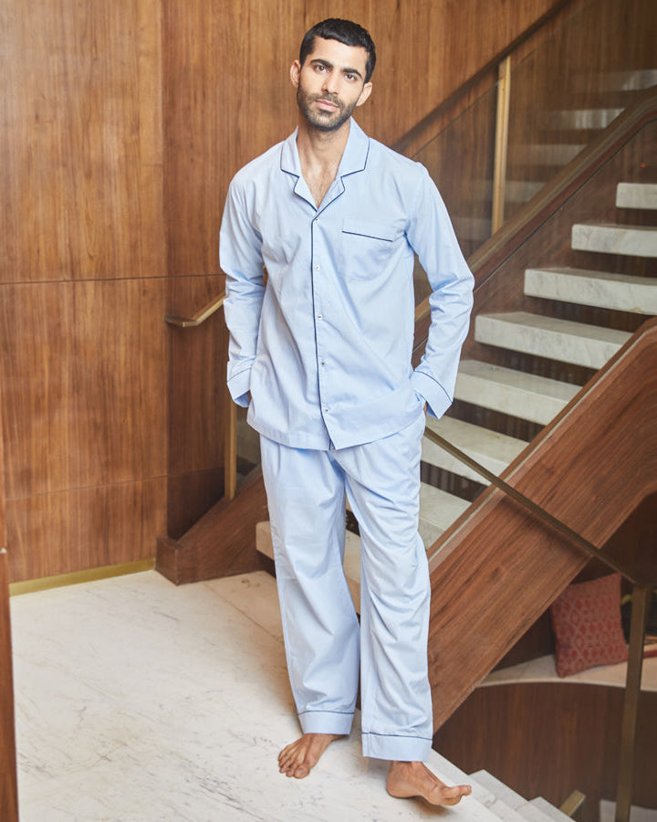 Everyday Set<br>Men's Cotton Notch Collar Pajama Set