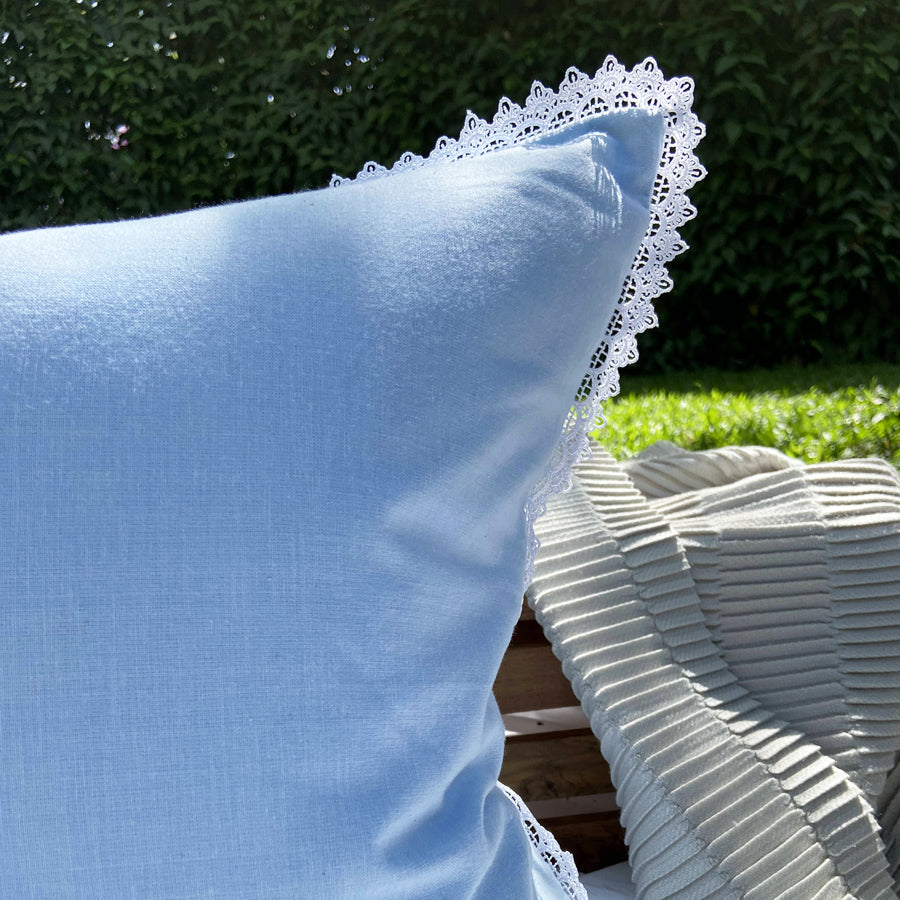 Dandelion -Cornflower - Cushion- Linen fabric