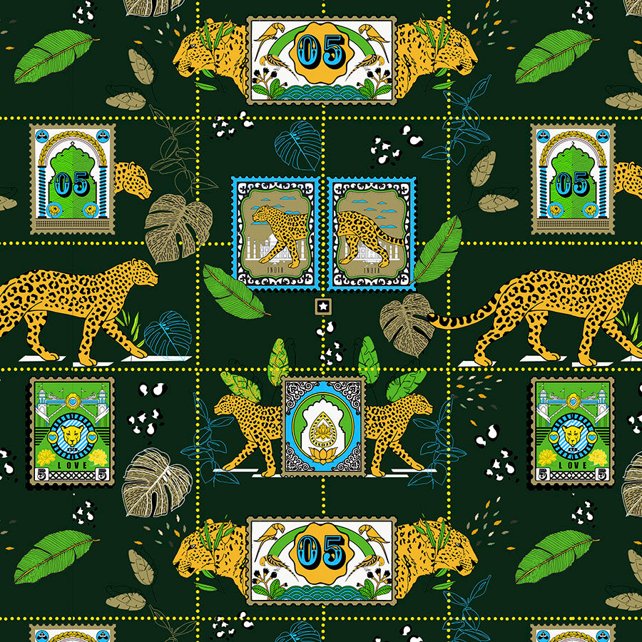 Dandelion - Green - Printed Cotton - Jungle Safari- Shorts Set