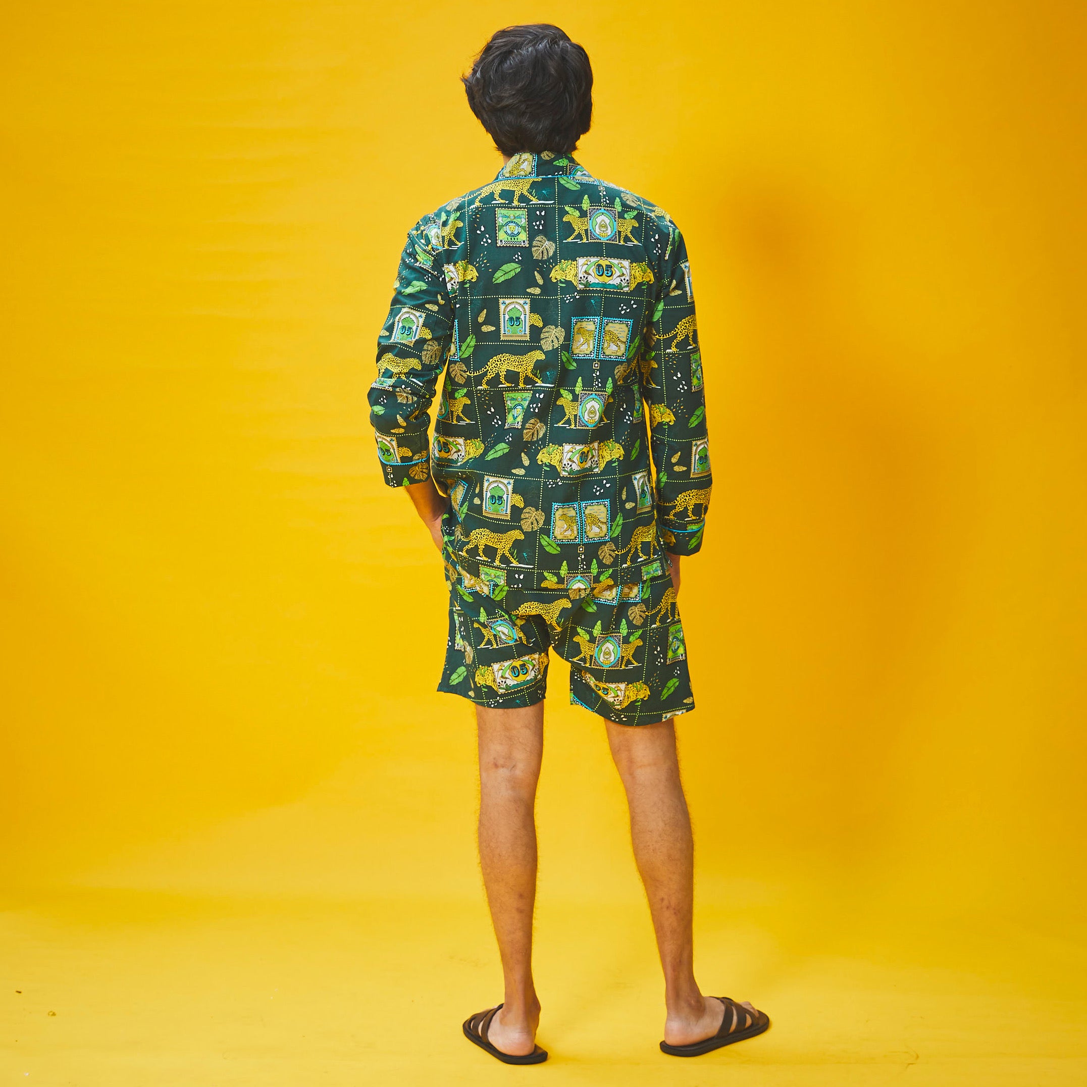 Dandelion - Green - Printed Cotton - Jungle Safari- Shorts Set