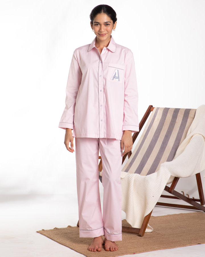 Pink Popsicle - Everyday Set<br>Women’s Cotton Club Collar Pajama Set