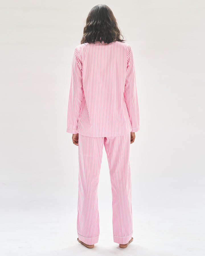 Morganite Cotton Notched Collar Pyjama Set