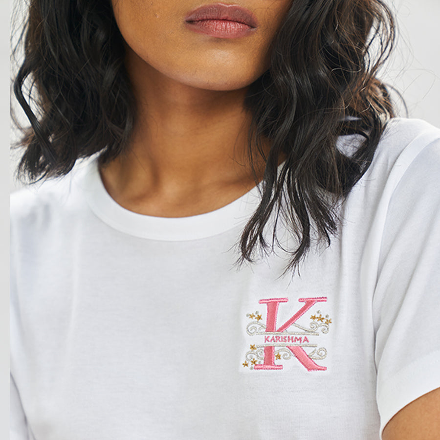 Morganite Embroidered T-shirt & Cotton Pyjama