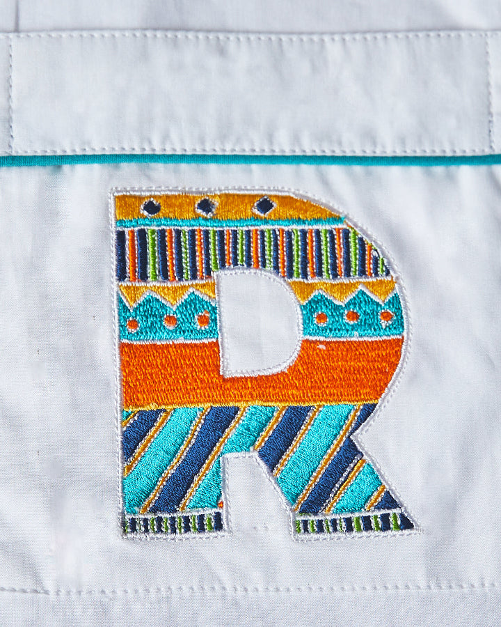 Frost White Letterology - Everyday Set<br>Women’s Cotton Notch Collar Pajama Set