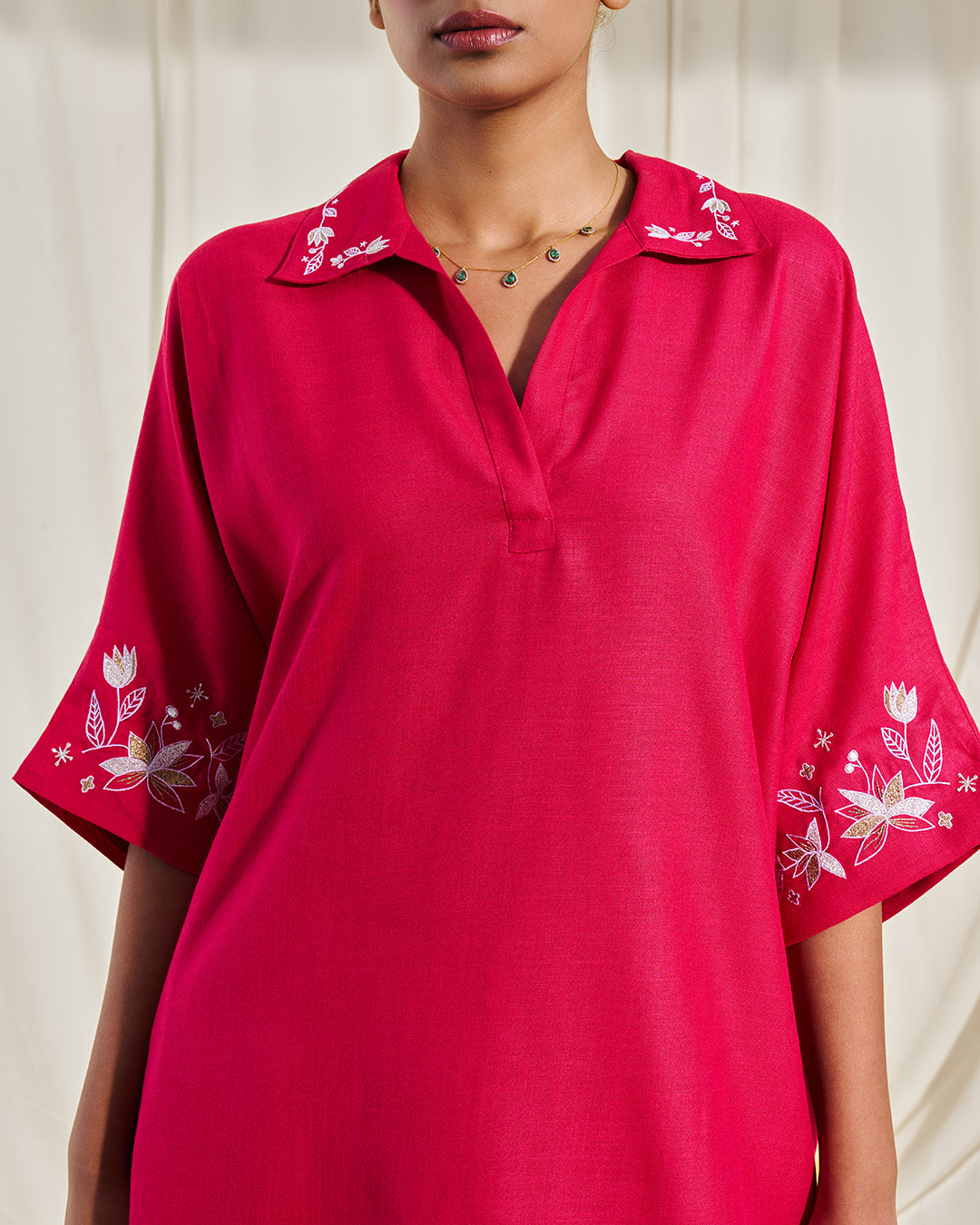 Soft Moss – Muse Set <br> Women's Embroidered Cotton Co-ord Set