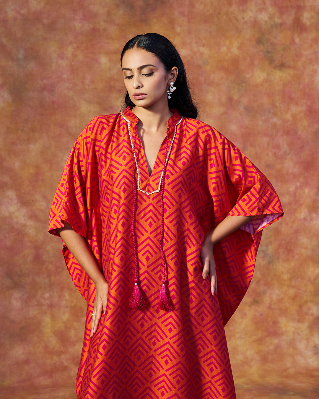 Serene Kaftan <br> Kaftan with Tassel Neckline