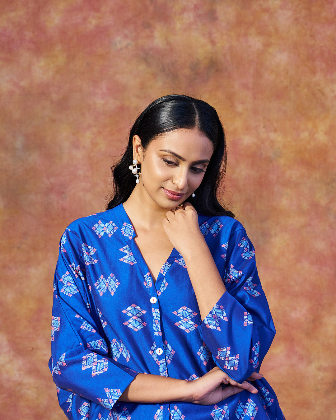 Ziya Set <br> Women's Long Tunic Set with Straight Pants
