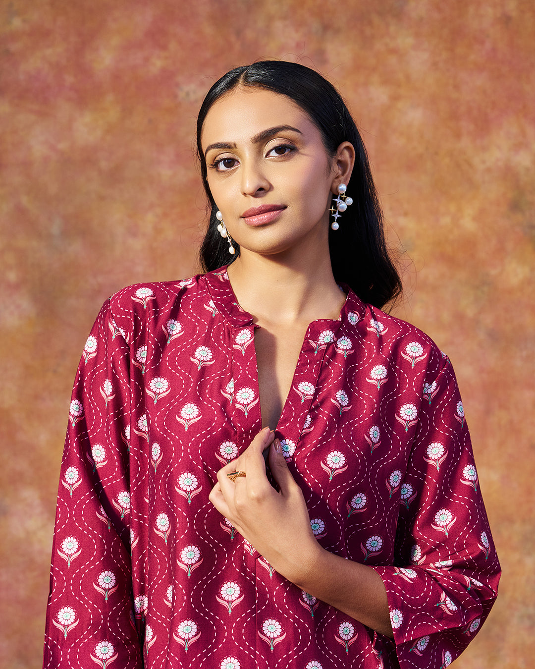 Ziya Set <br> Women's Long Tunic Set with Straight Pants