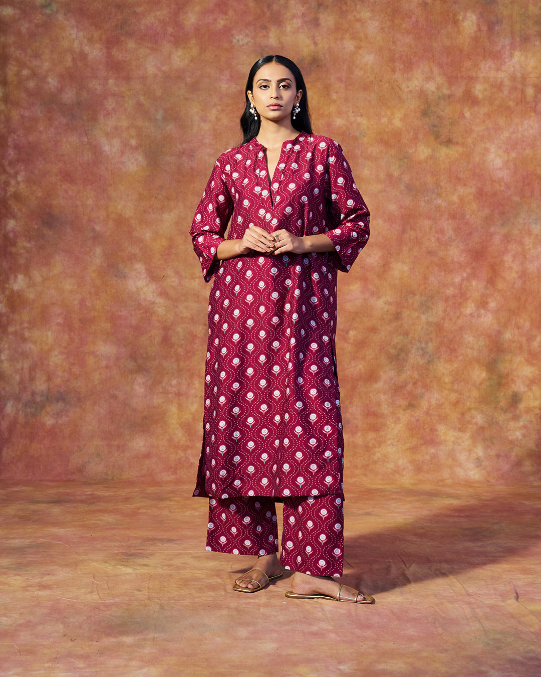 Ziya Set <br> Women's Long Tunic Set with Straight Pants