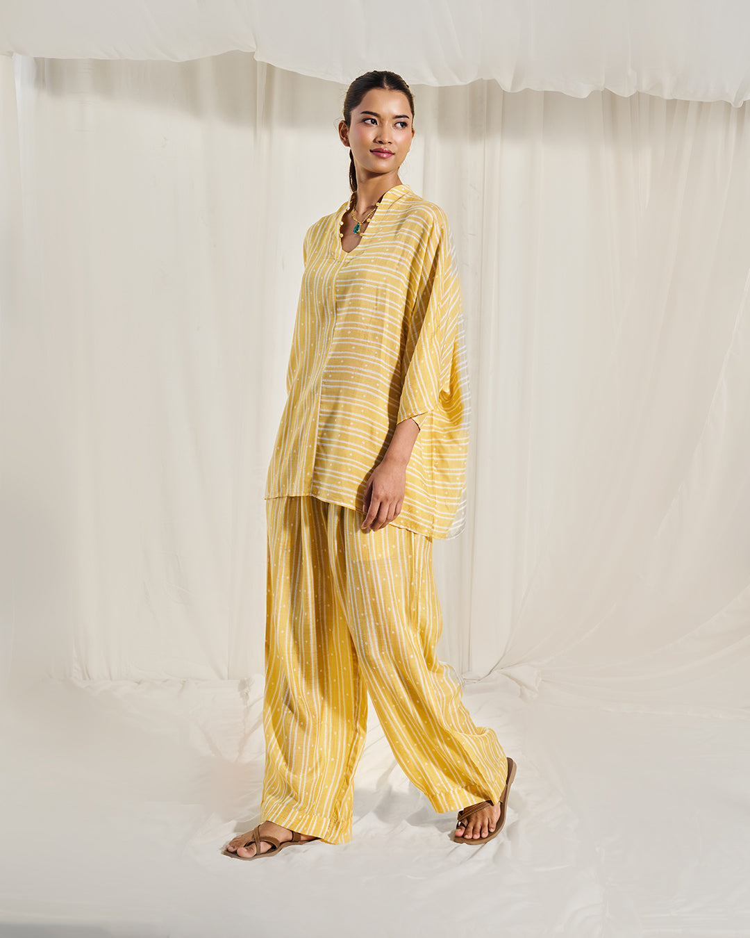 Golden Weave - Sway Set <br> Women's Striped Tunic Set
