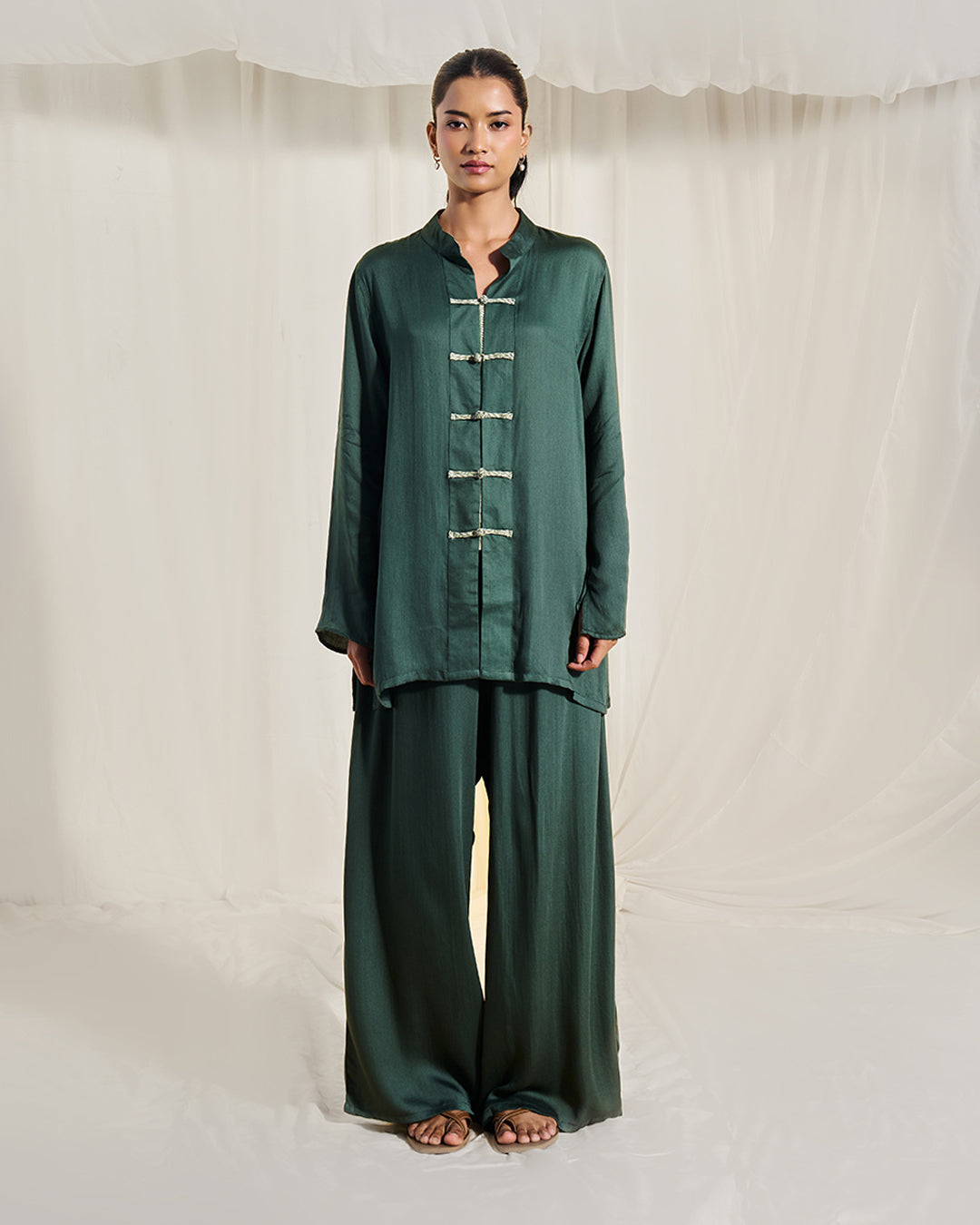 Verse Set <br>  Mandarin Collar Co-ord Set